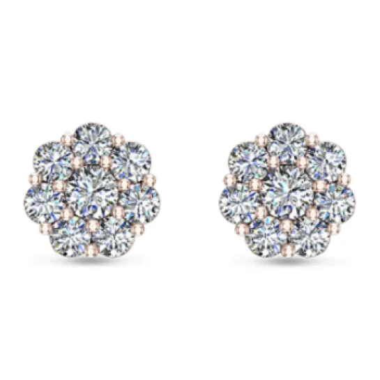 Leesa Rose Gold Diamond Stud Earrings Leesa Rose Gold Diamond Stud Earrings