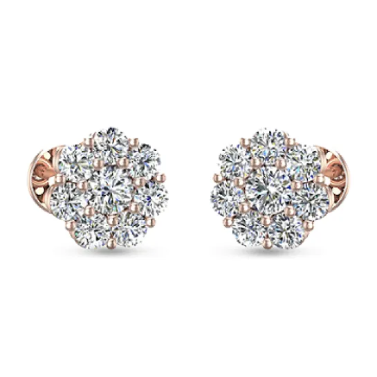 Leesa Rose Gold Diamond Stud Earrings Leesa Rose Gold Diamond Stud Earrings