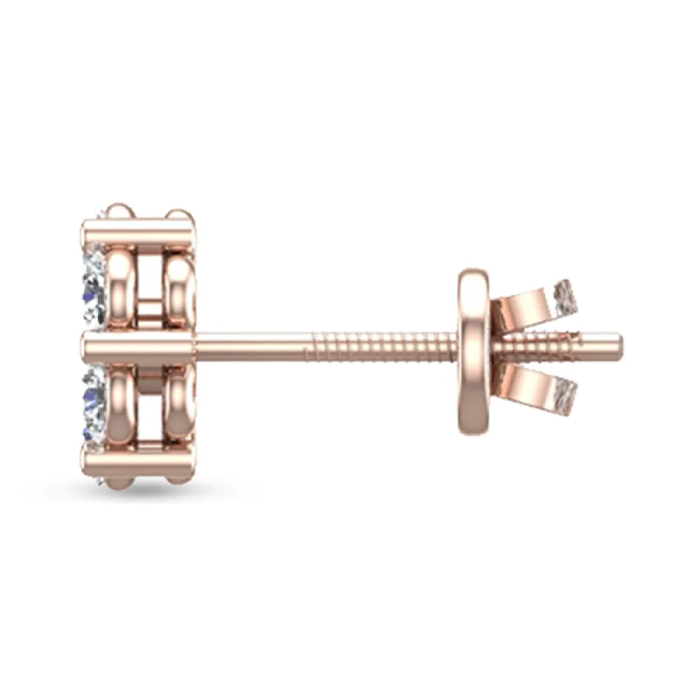 Leesa Rose Gold Diamond Stud Earrings Leesa Rose Gold Diamond Stud Earrings