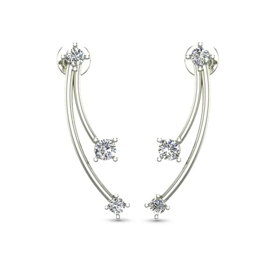 Sanaya White Gold Diamond Stud Earring Sanaya White Gold Diamond Stud Earring