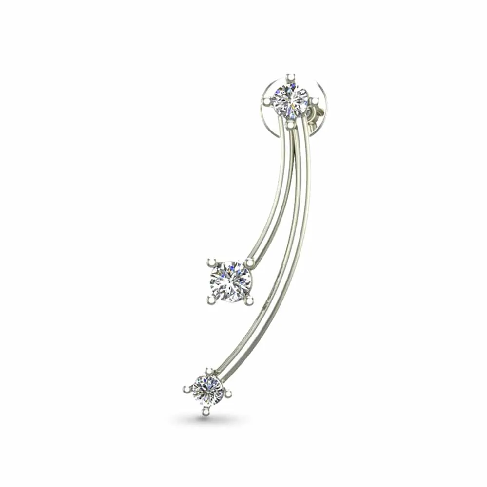 Sanaya White Gold Diamond Stud Earring Sanaya White Gold Diamond Stud Earring