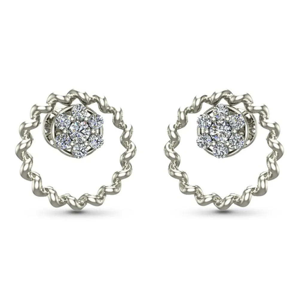 Muskan Yellow Gold Diamond Stud Earrings Muskan Yellow Gold Diamond Stud Earrings