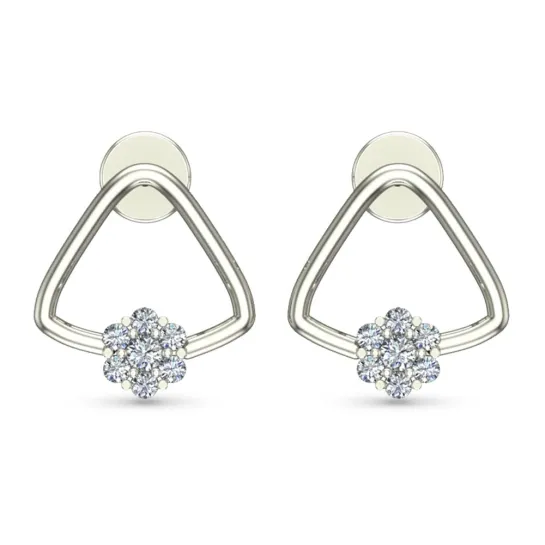 Kiyara White Gold Diamond Stud Earrings Kiyara White Gold Diamond Stud Earrings