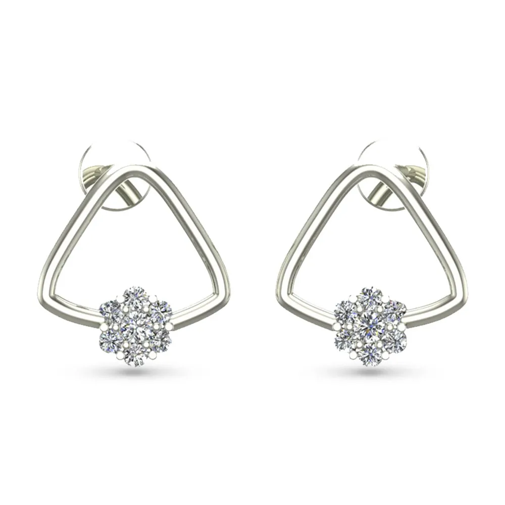 Kiyara White Gold Diamond Stud Earrings Kiyara White Gold Diamond Stud Earrings