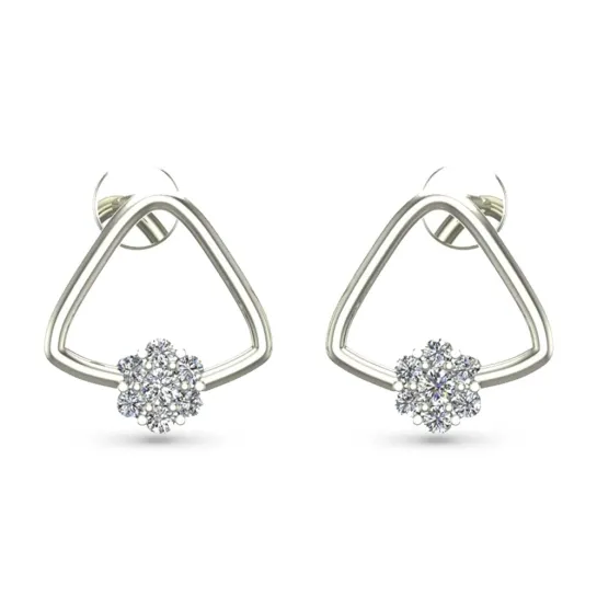 Kiyara White Gold Diamond Stud Earrings Kiyara White Gold Diamond Stud Earrings