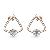 Kiyara Rose Gold Diamond Stud Earrings
