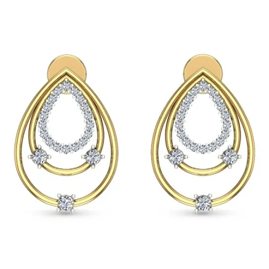 Zunaira Yellow Gold Stud Earrings Zunaira Yellow Gold Stud Earrings