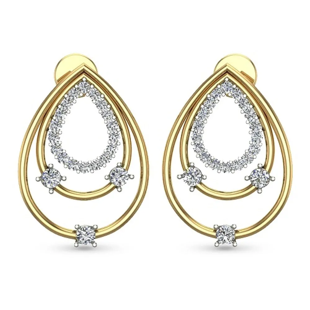 Zunaira Yellow Gold Stud Earrings Zunaira Yellow Gold Stud Earrings