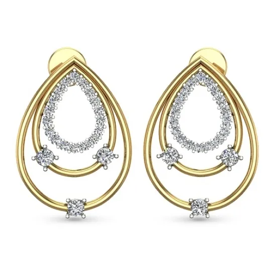 Zunaira Yellow Gold Stud Earrings Zunaira Yellow Gold Stud Earrings