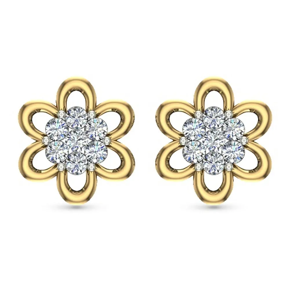Shamaya Rose Gold Diamond Stud Earrings Shamaya Rose Gold Diamond Stud Earrings
