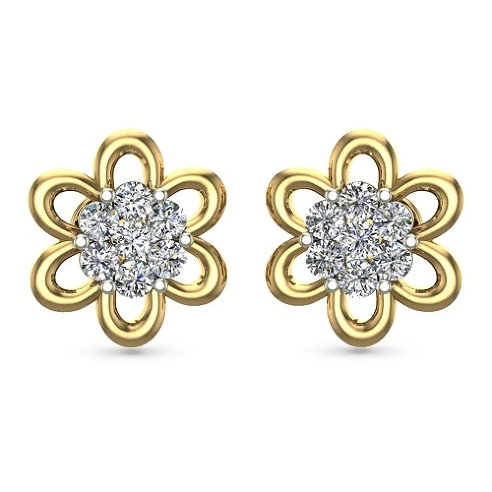 Shamaya Rose Gold Diamond Stud Earrings Shamaya Rose Gold Diamond Stud Earrings