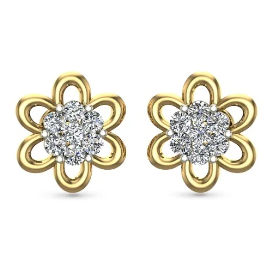 Shamaya Rose Gold Diamond Stud Earrings Shamaya Rose Gold Diamond Stud Earrings