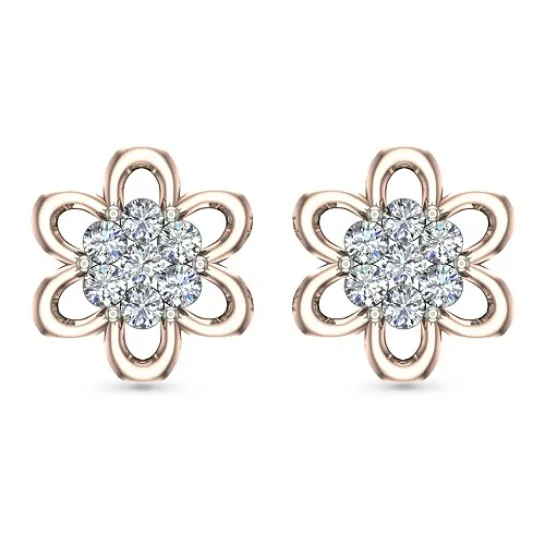 Shamaya Rose Gold Diamond Stud Earrings Shamaya Rose Gold Diamond Stud Earrings