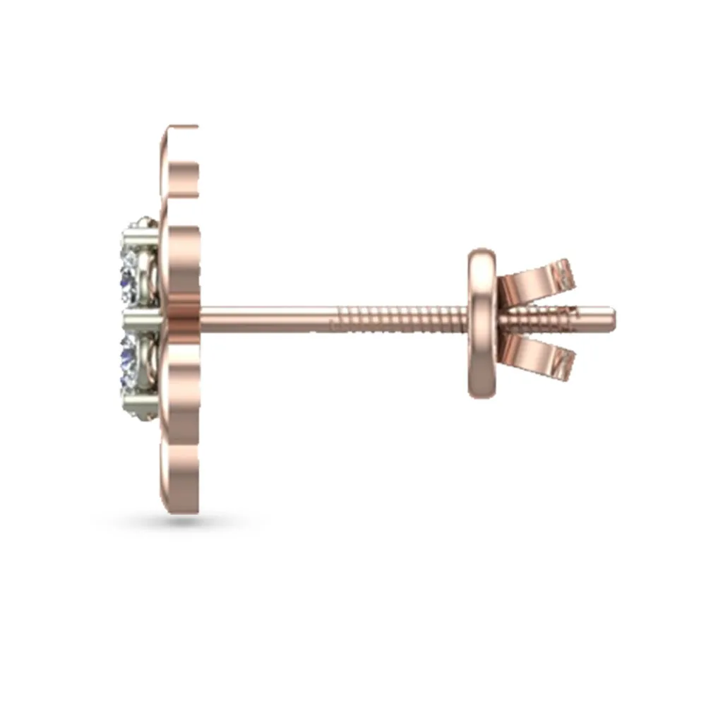 Shamaya Rose Gold Diamond Stud Earrings Shamaya Rose Gold Diamond Stud Earrings