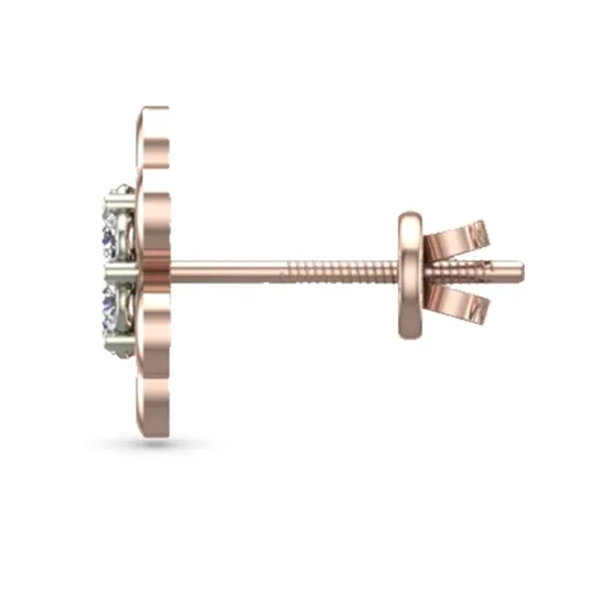 Shamaya Rose Gold Diamond Stud Earrings Shamaya Rose Gold Diamond Stud Earrings