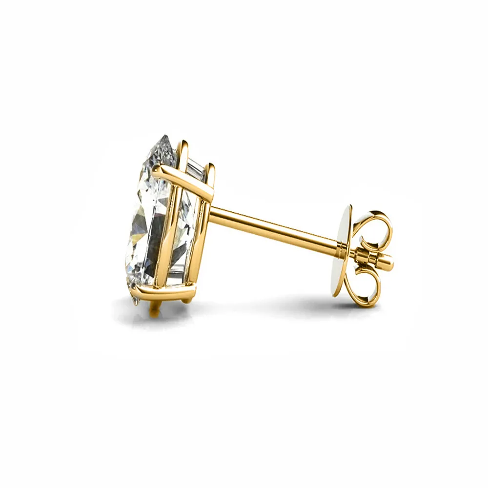 Rucha Yellow gold and Diamond Stud Earrings for Women Rucha Yellow gold and Diamond Stud Earrings for Women