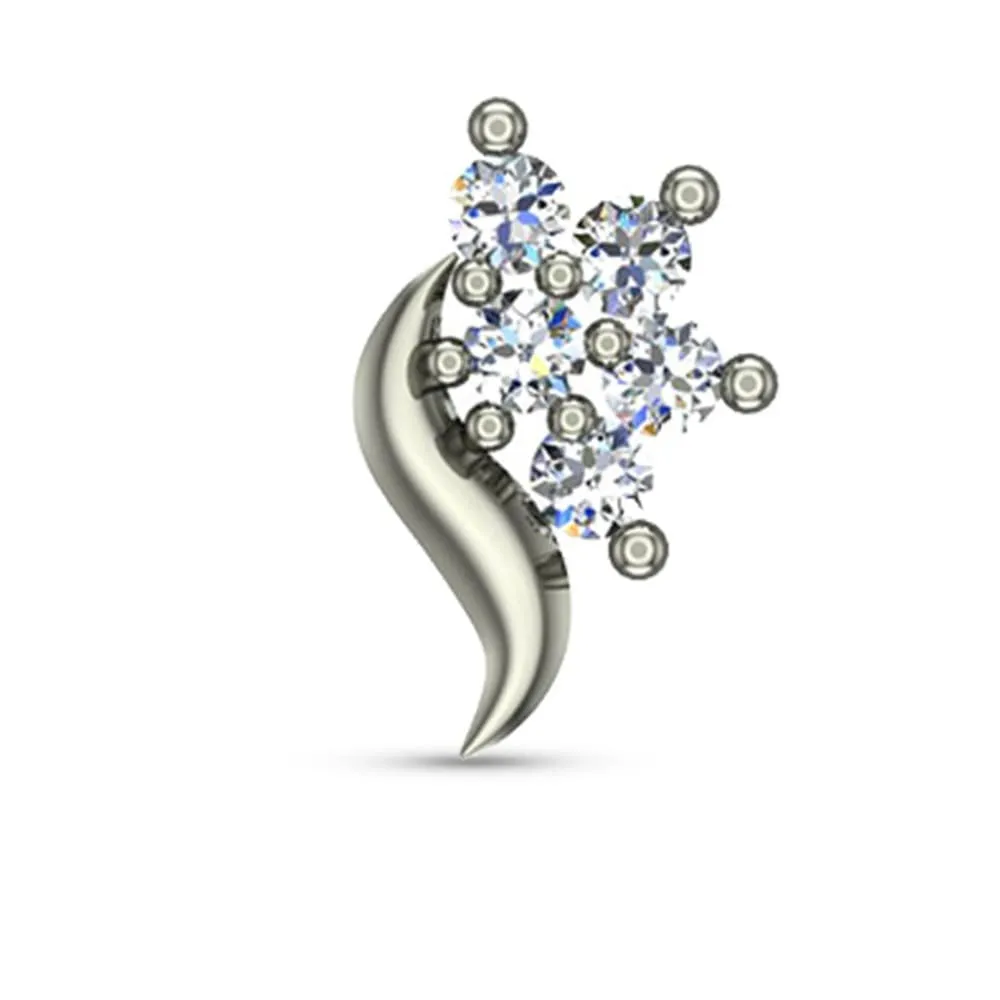 Upasna Gold Diamond Nosepin Screw