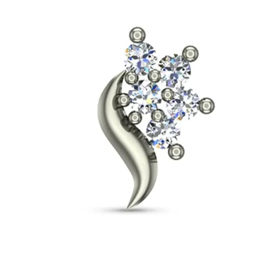 Upasna Gold Diamond Nosepin Screw