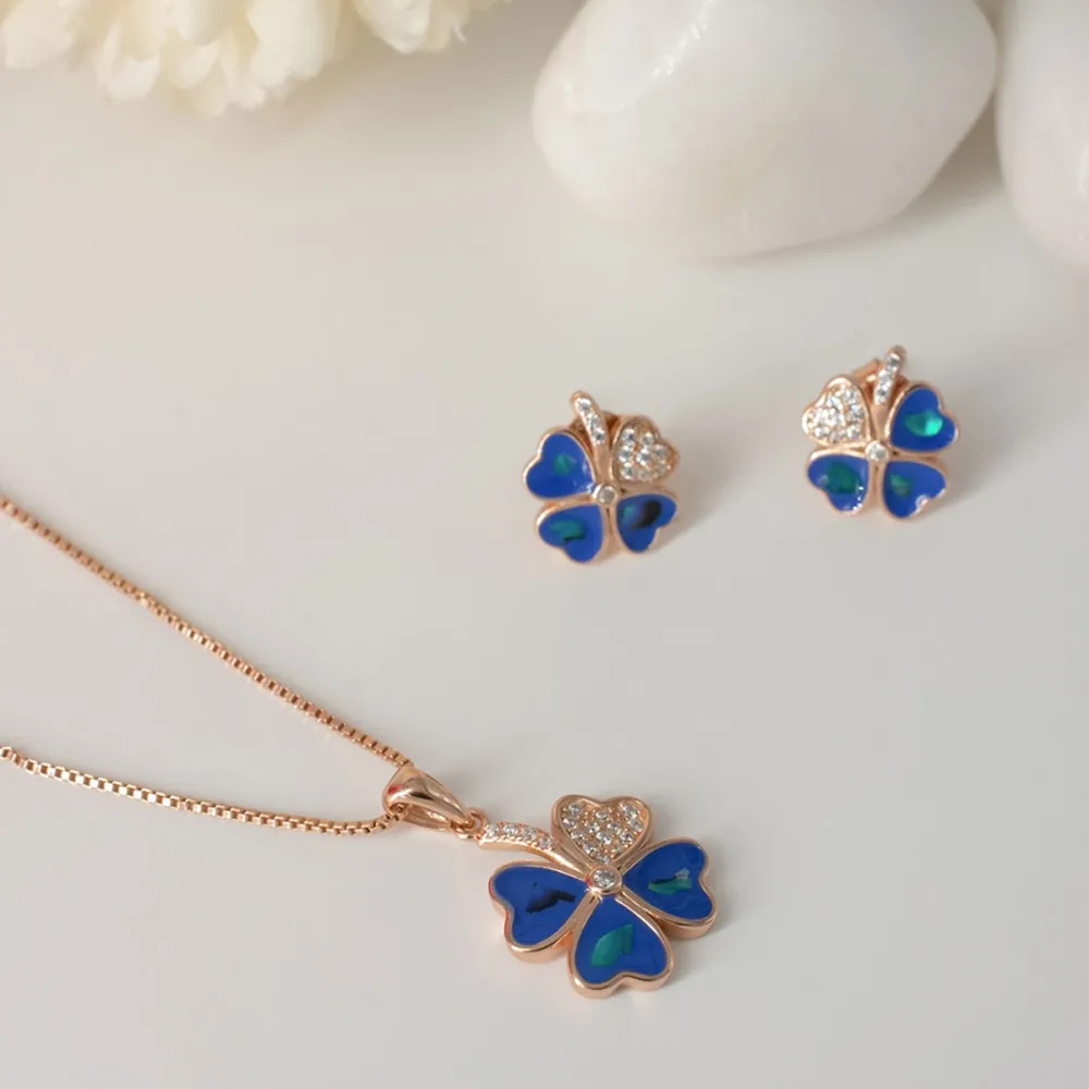 Meena 925 Sterling Silver Combo Drops and Pendant Meena 925 Sterling Silver Combo Drops and Pendant
