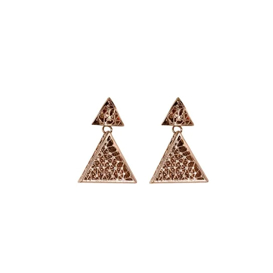 925 Nora Sterling Silver Combo Gold Plated Drops and Pendant 925 Nora Sterling Silver Combo Gold Plated Drops and Pendant