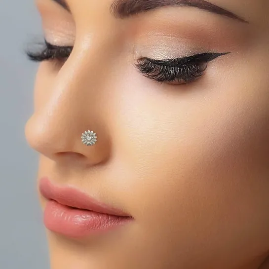 kimi white gold diamond nosepin kimi white gold diamond nosepin
