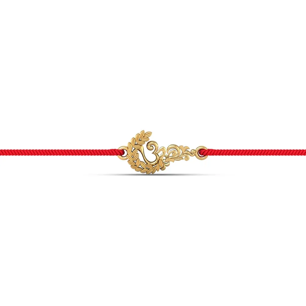 OM Gold Bracelet Rakhi OM Gold Bracelet Rakhi