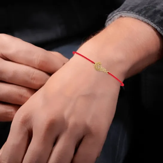 OM Gold Bracelet Rakhi OM Gold Bracelet Rakhi