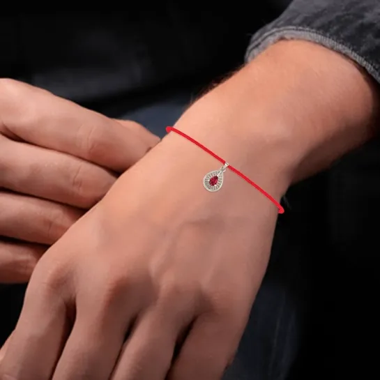 Kavita Silver Pendant Rakhi