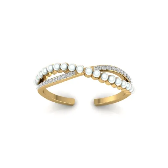 Prakhar gold pearl diamond ring Prakhar gold pearl diamond ring