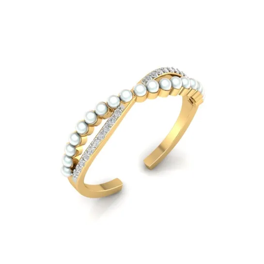 Prakhar gold pearl diamond ring Prakhar gold pearl diamond ring