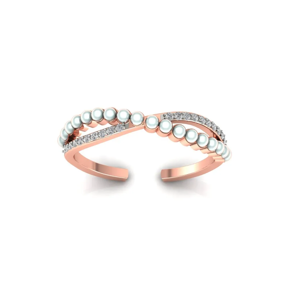 Prakhar gold pearl diamond ring Prakhar gold pearl diamond ring