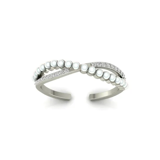 Prakhar gold pearl diamond ring Prakhar gold pearl diamond ring