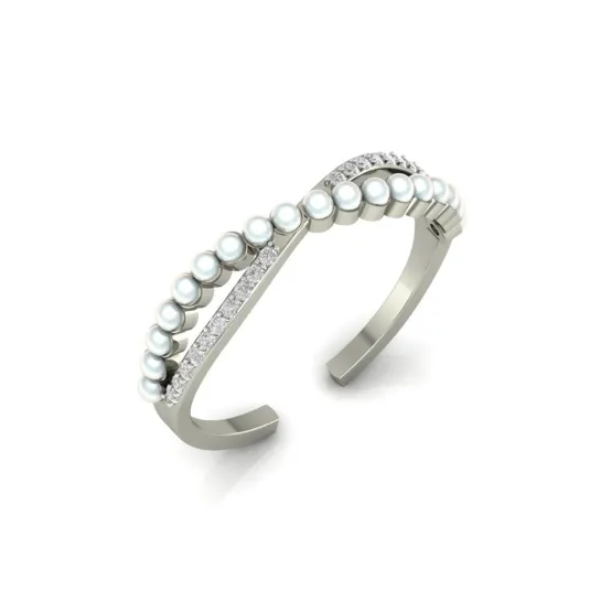 Prakhar gold pearl diamond ring Prakhar gold pearl diamond ring