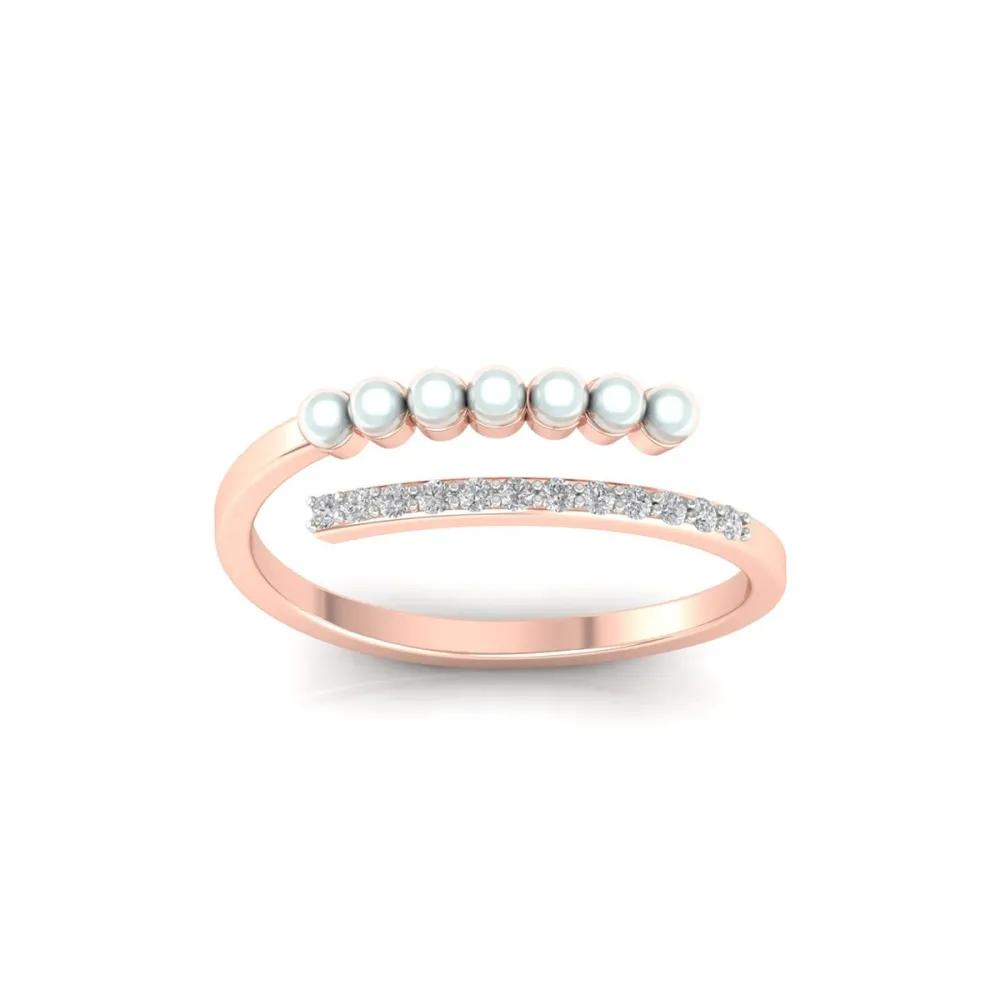 Darshan gold pearl diamond ring Darshan gold pearl diamond ring