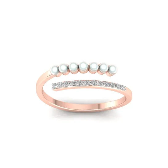 Darshan gold pearl diamond ring Darshan gold pearl diamond ring