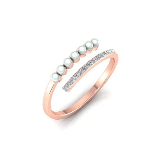 Darshan gold pearl diamond ring Darshan gold pearl diamond ring