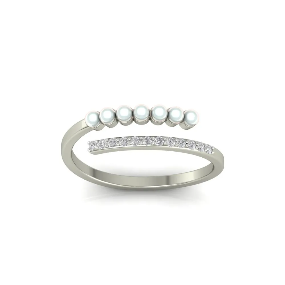 Darshan gold pearl diamond ring Darshan gold pearl diamond ring