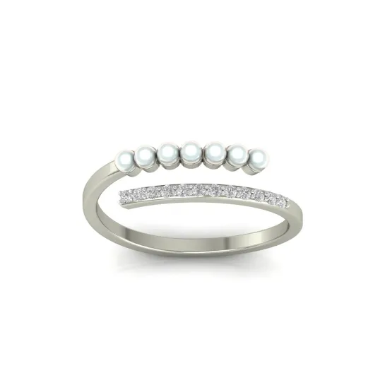 Darshan gold pearl diamond ring Darshan gold pearl diamond ring