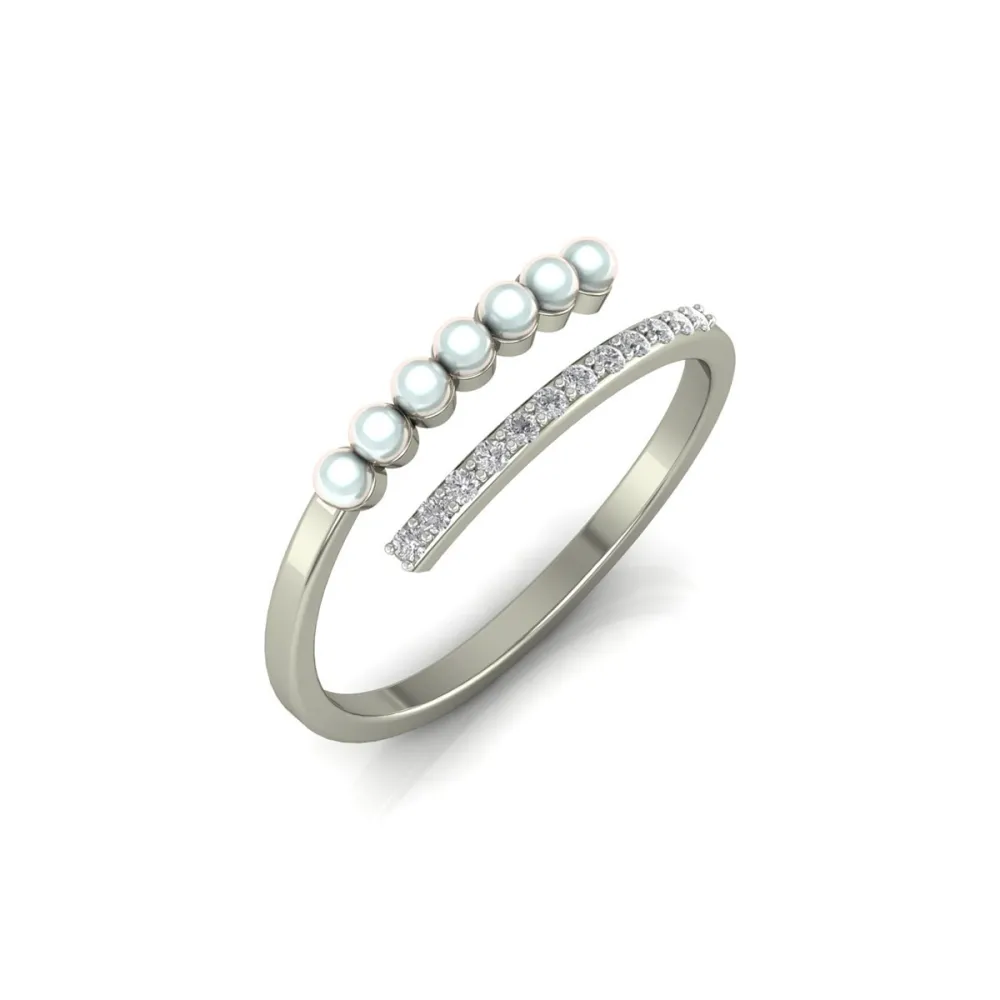 Darshan gold pearl diamond ring Darshan gold pearl diamond ring
