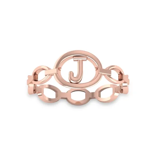 J Alphabet Gold Ring J Alphabet Gold Ring