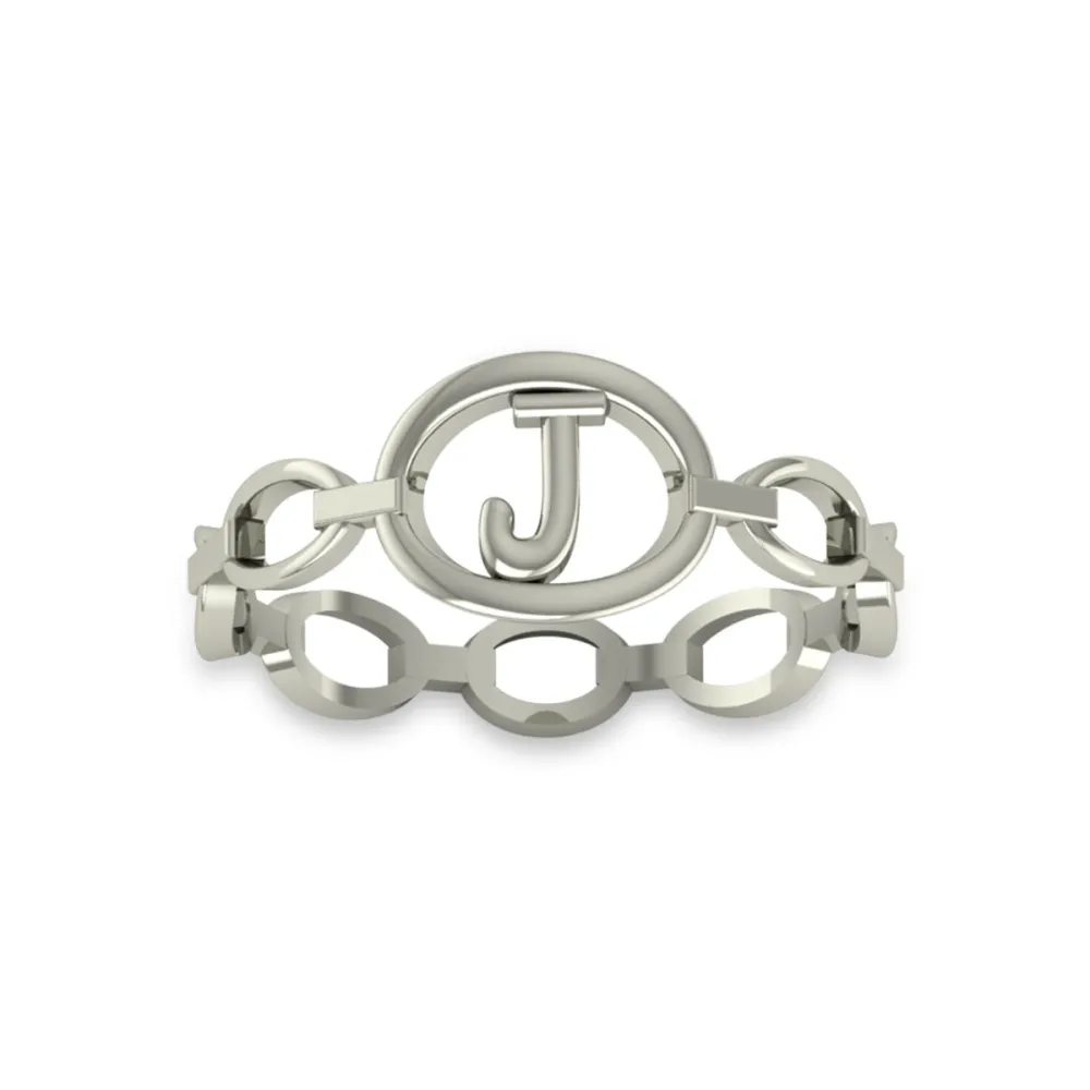 J Alphabet Gold Ring J Alphabet Gold Ring