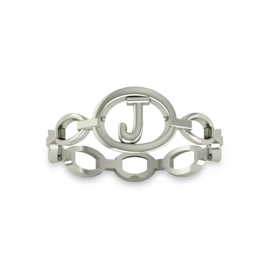 J Alphabet Gold Ring J Alphabet Gold Ring