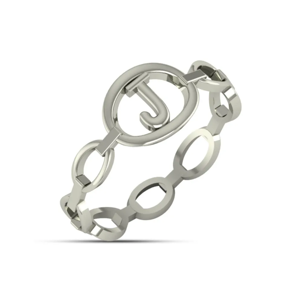 J Alphabet Gold Ring J Alphabet Gold Ring