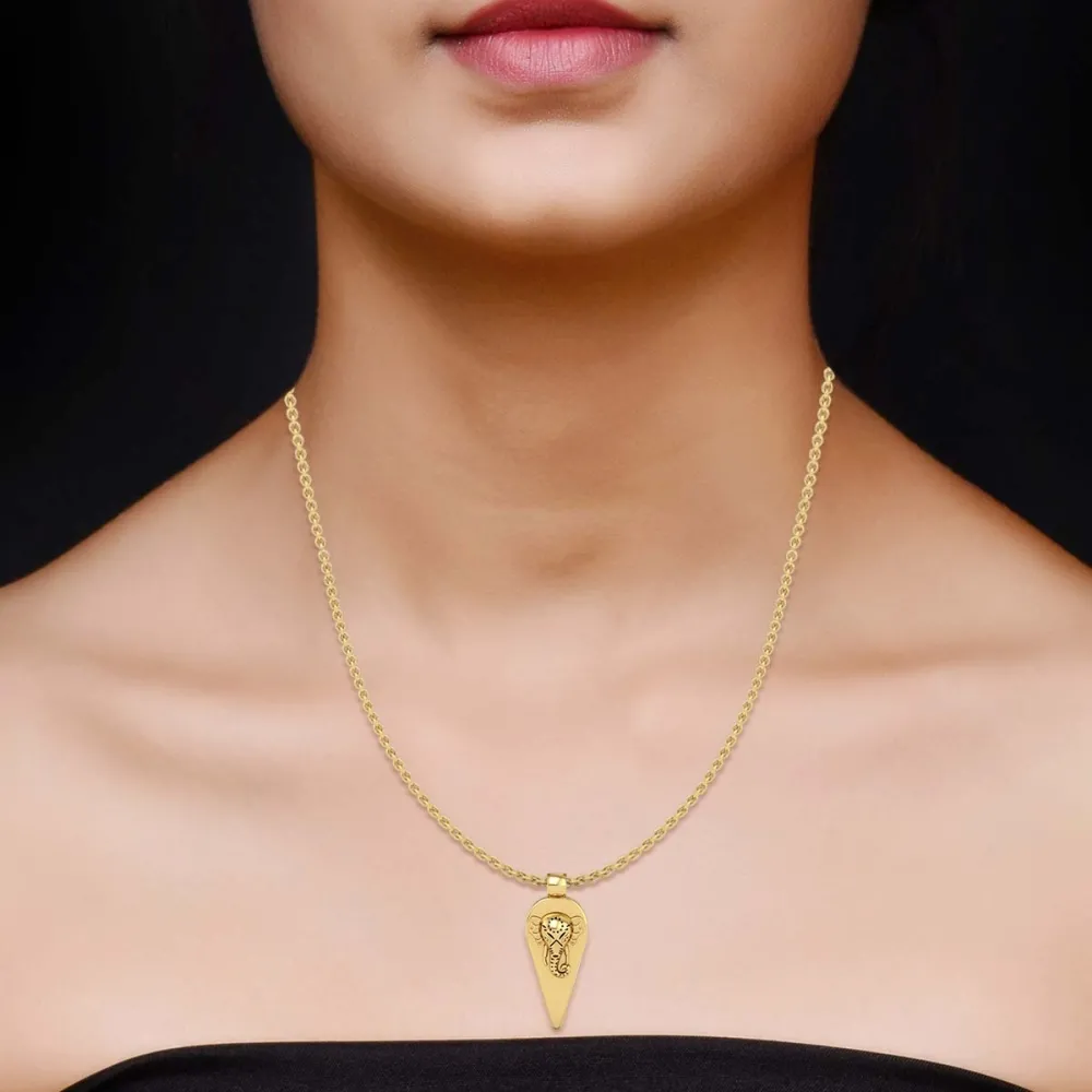 Ganesha Gold Thali Pendant Ganesha Gold Thali Pendant