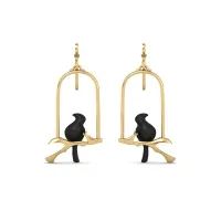 Parrot gold earring 