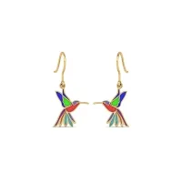 Hummingbird gold earring for daily use