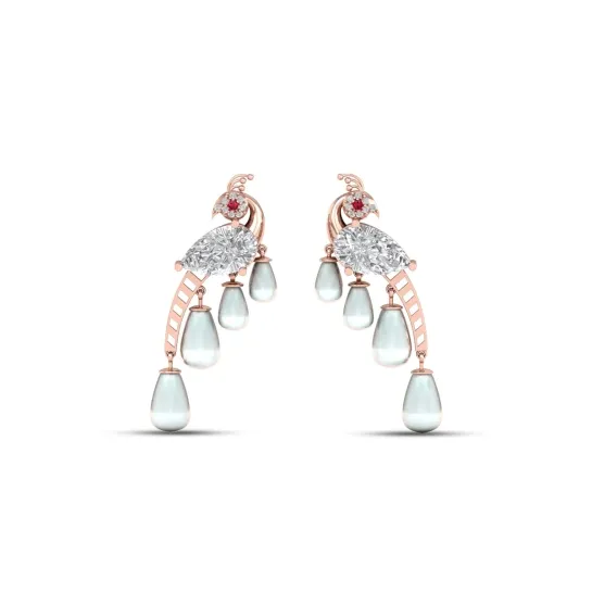 Menaka gold pearl earrings 