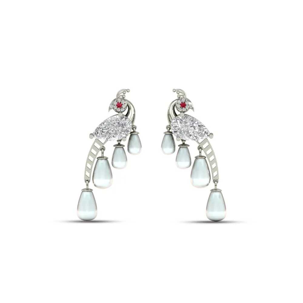 Menaka gold pearl earrings 