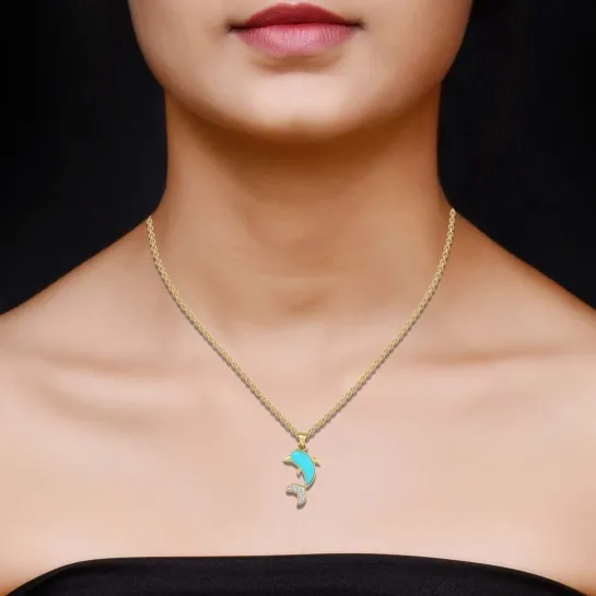 Gold And Diamond Fish Pendant Gold And Diamond Fish Pendant