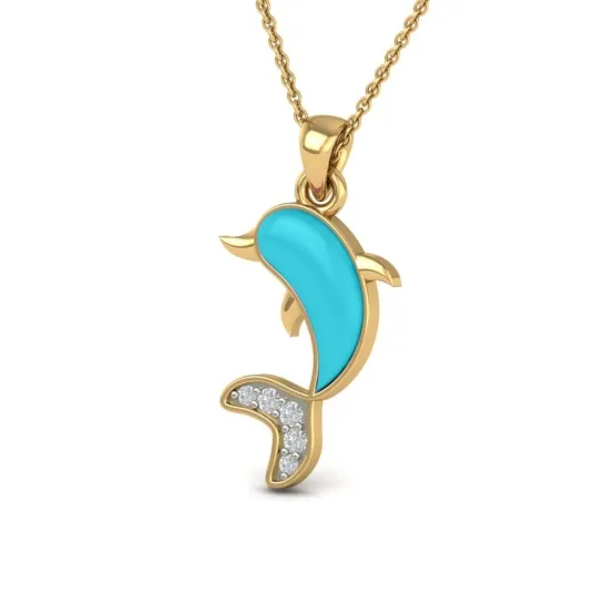 Gold And Diamond Fish Pendant Gold And Diamond Fish Pendant